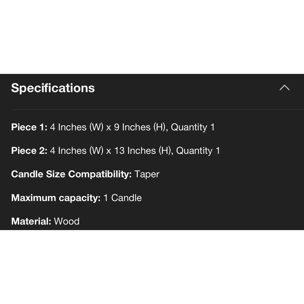 Hearth & Hand with Magnolia 2pk Wood Candlestick Set
